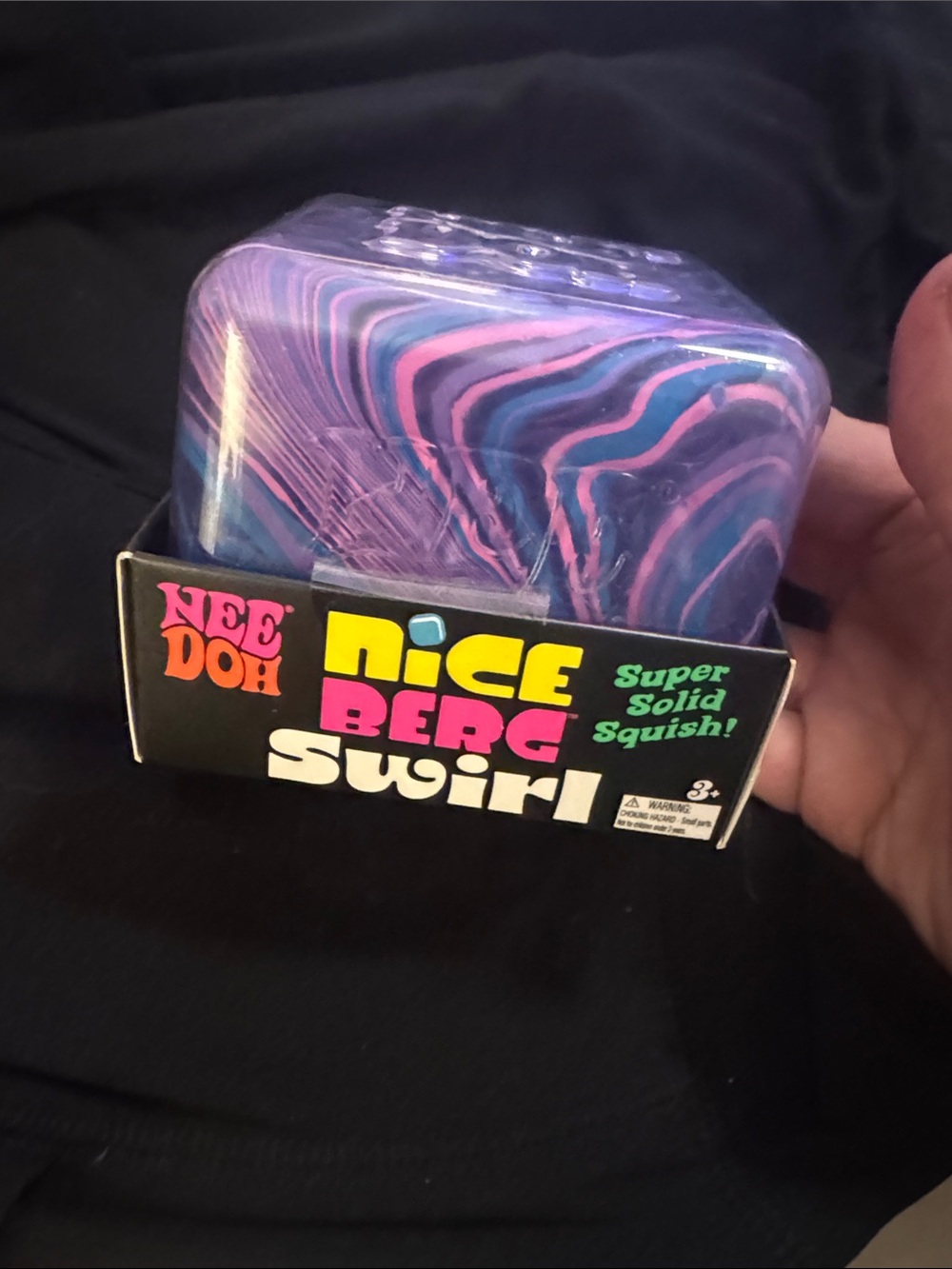 NeeDoh Nice Berg Swirl Super Solid Squish - Purple & Pink